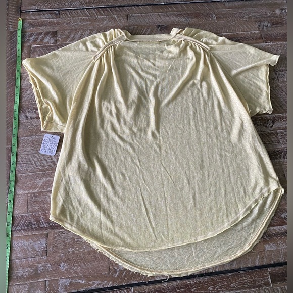 Free People- We the Free Kyoto Tee- Lemon Combo, size Medium. Brand New. - Picture 2 of 7